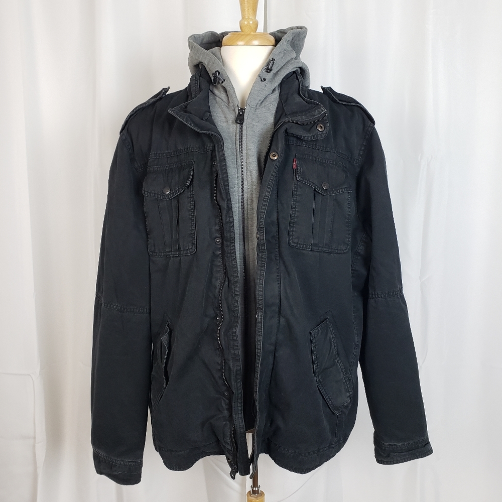 Levi's Double Layer Fleece Lined Military Chore Coat Style Jacket